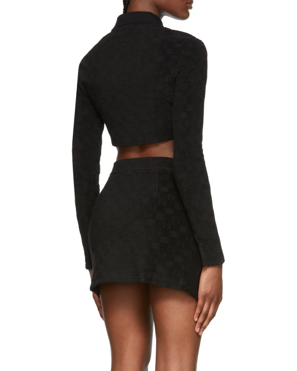 Monogram Zip Up Fitted Top