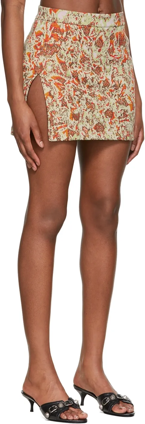 Floral Jacquard Mini Skirt