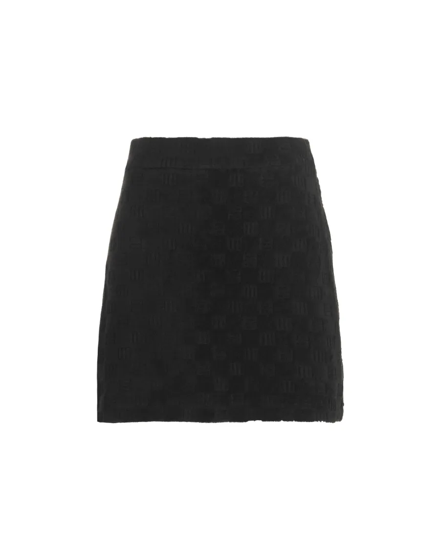 Monogram-Debossed Mini Skirt