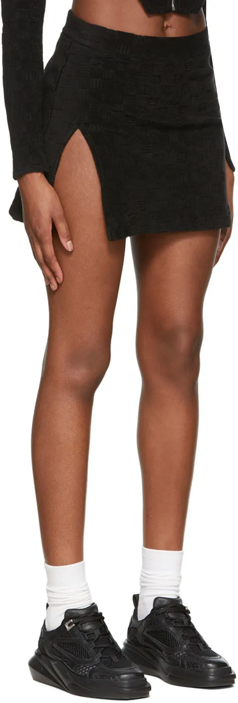 Monogram-Debossed Mini Skirt