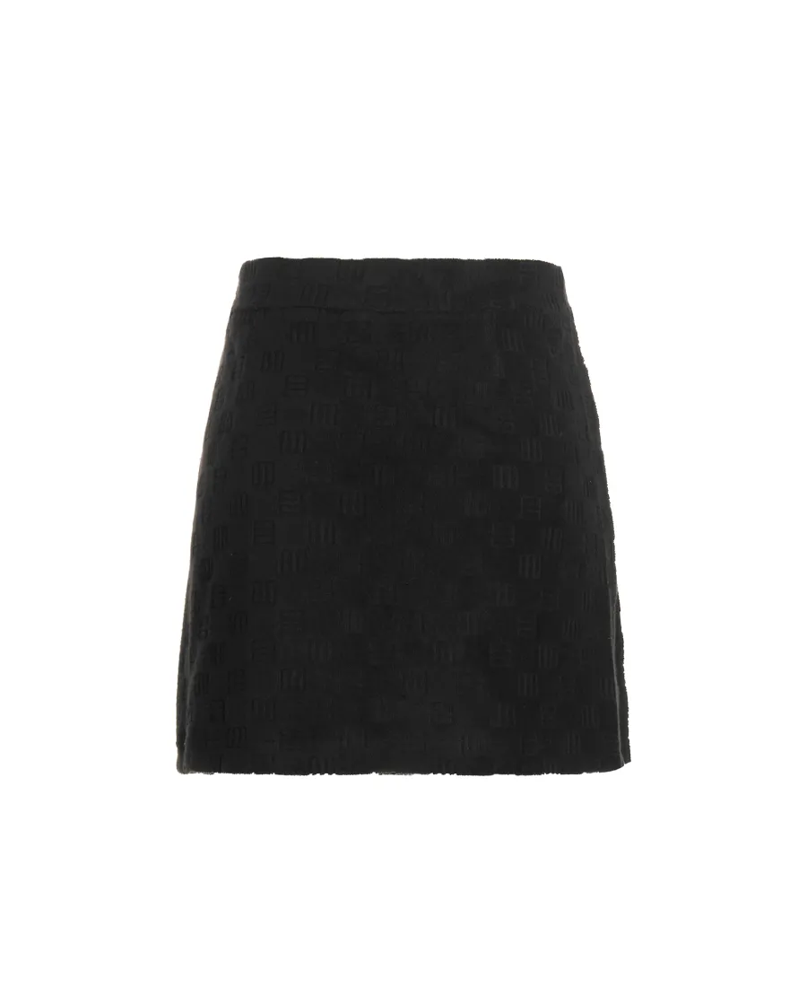 Monogram-Debossed Mini Skirt