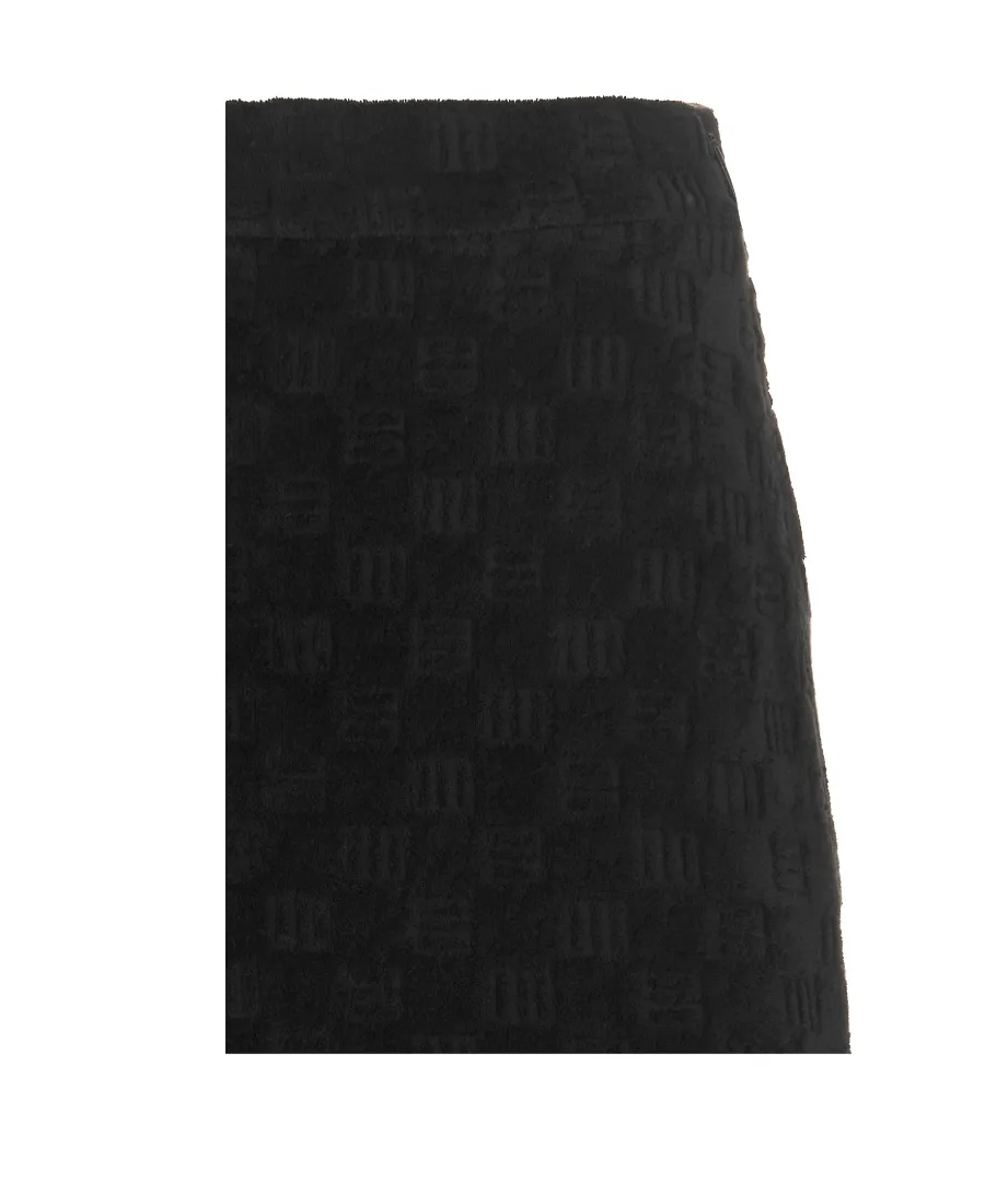 Monogram-Debossed Mini Skirt