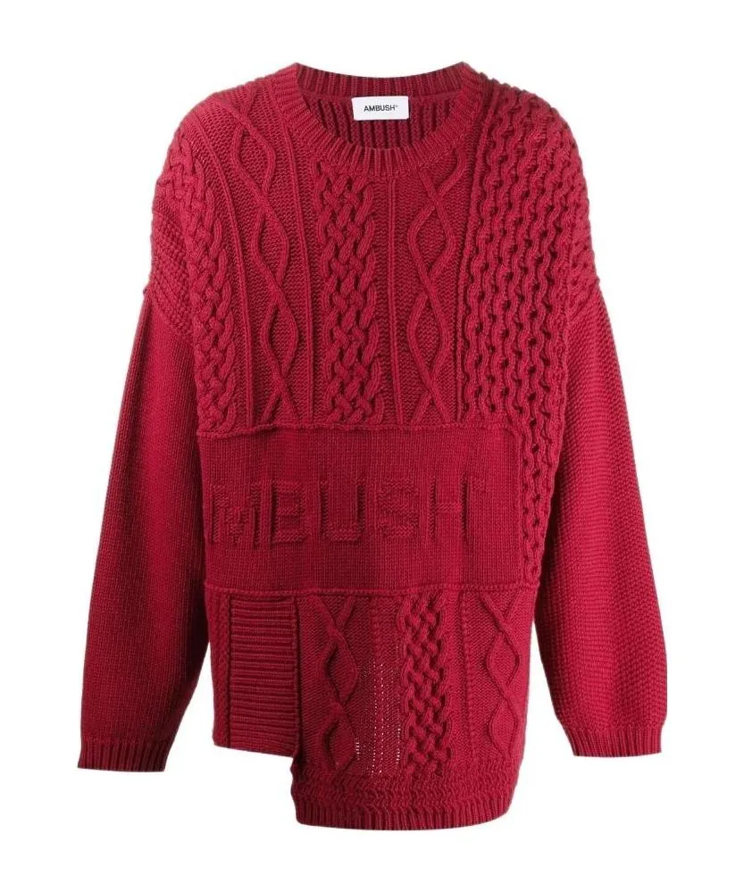 Intarsia-Logo Crew-Neck Jumper