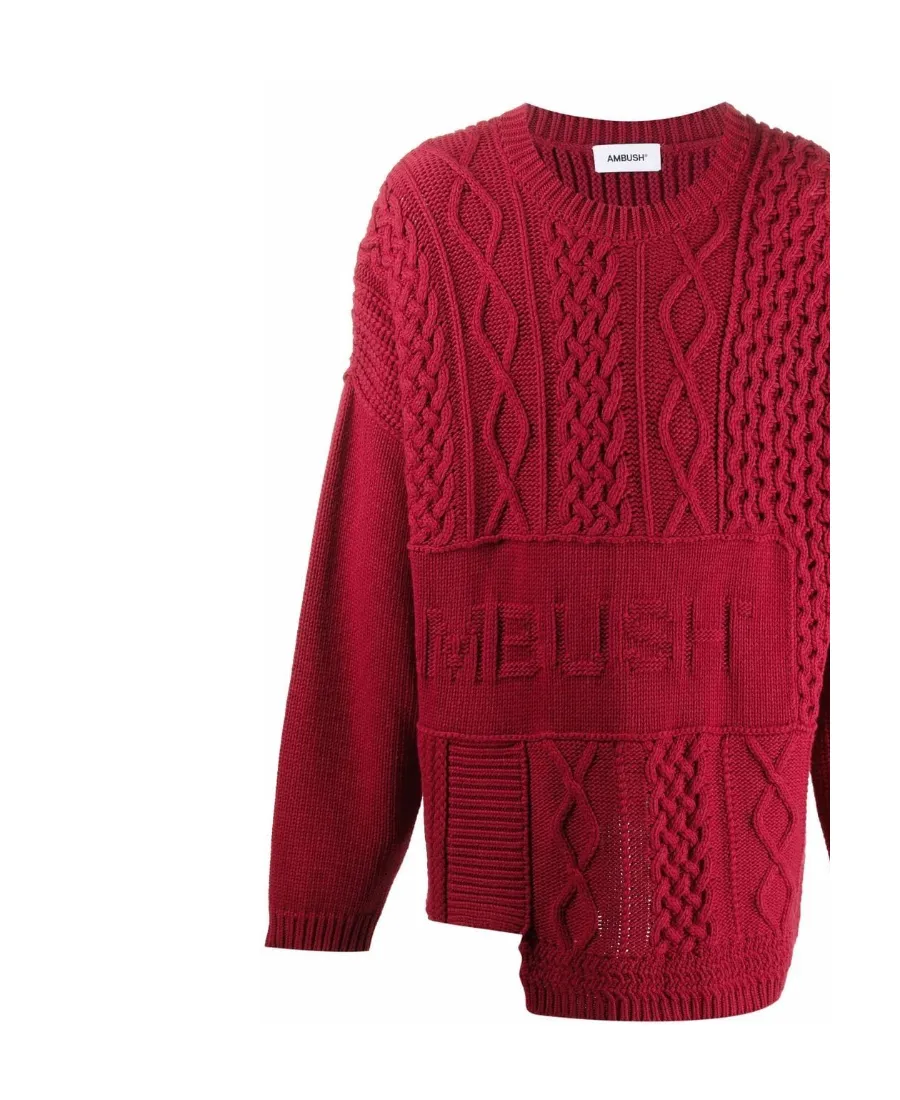 Intarsia-Logo Crew-Neck Jumper