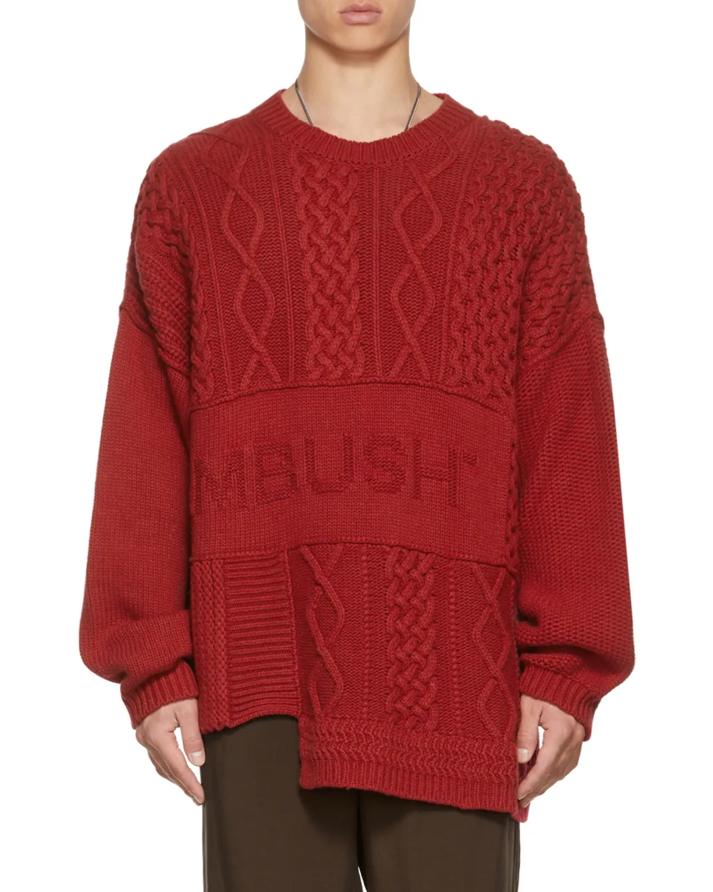 Intarsia-Logo Crew-Neck Jumper