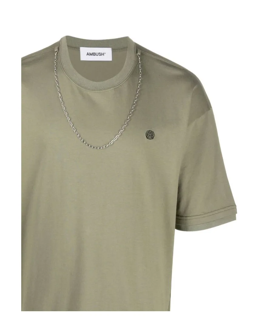 Embroidered-Motif Short-Sleeve T-Shirt