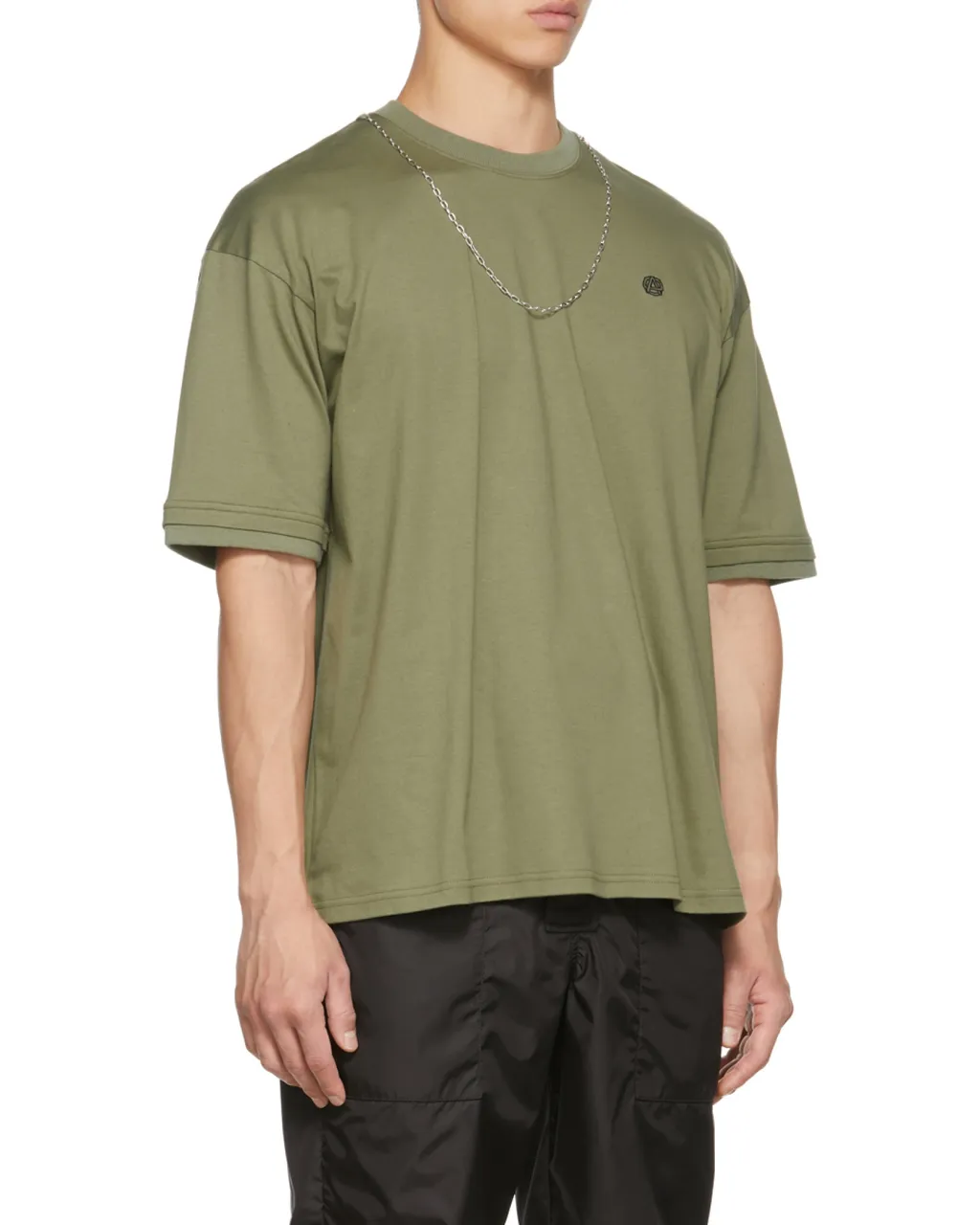 Embroidered-Motif Short-Sleeve T-Shirt