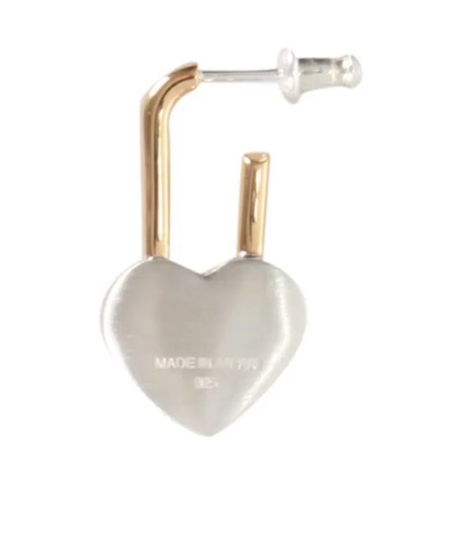 Heart Padlock Single Earring