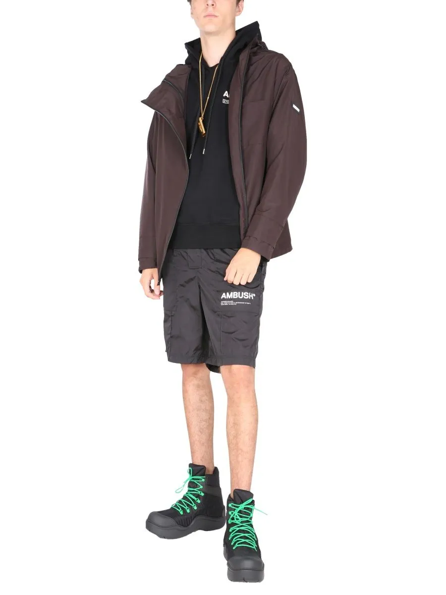 Logo Patch Hooded Jacket