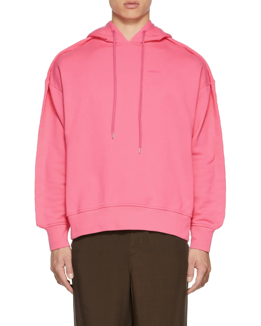 Stitched Edge Drawstring Hoodie