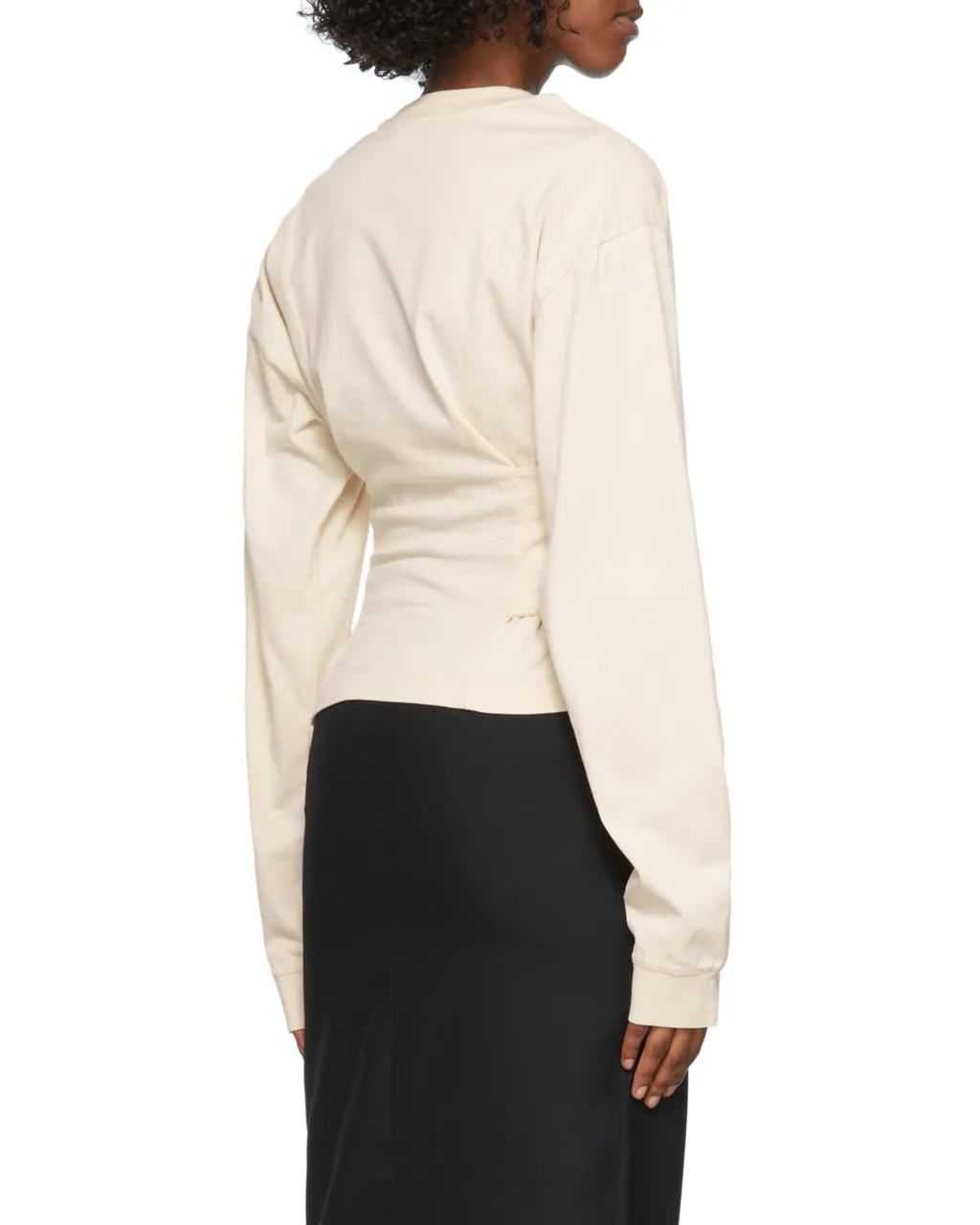 Drop Shoulder Corset Waist Sweatshirt