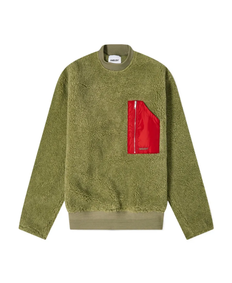 Logo Print Textured Sweater