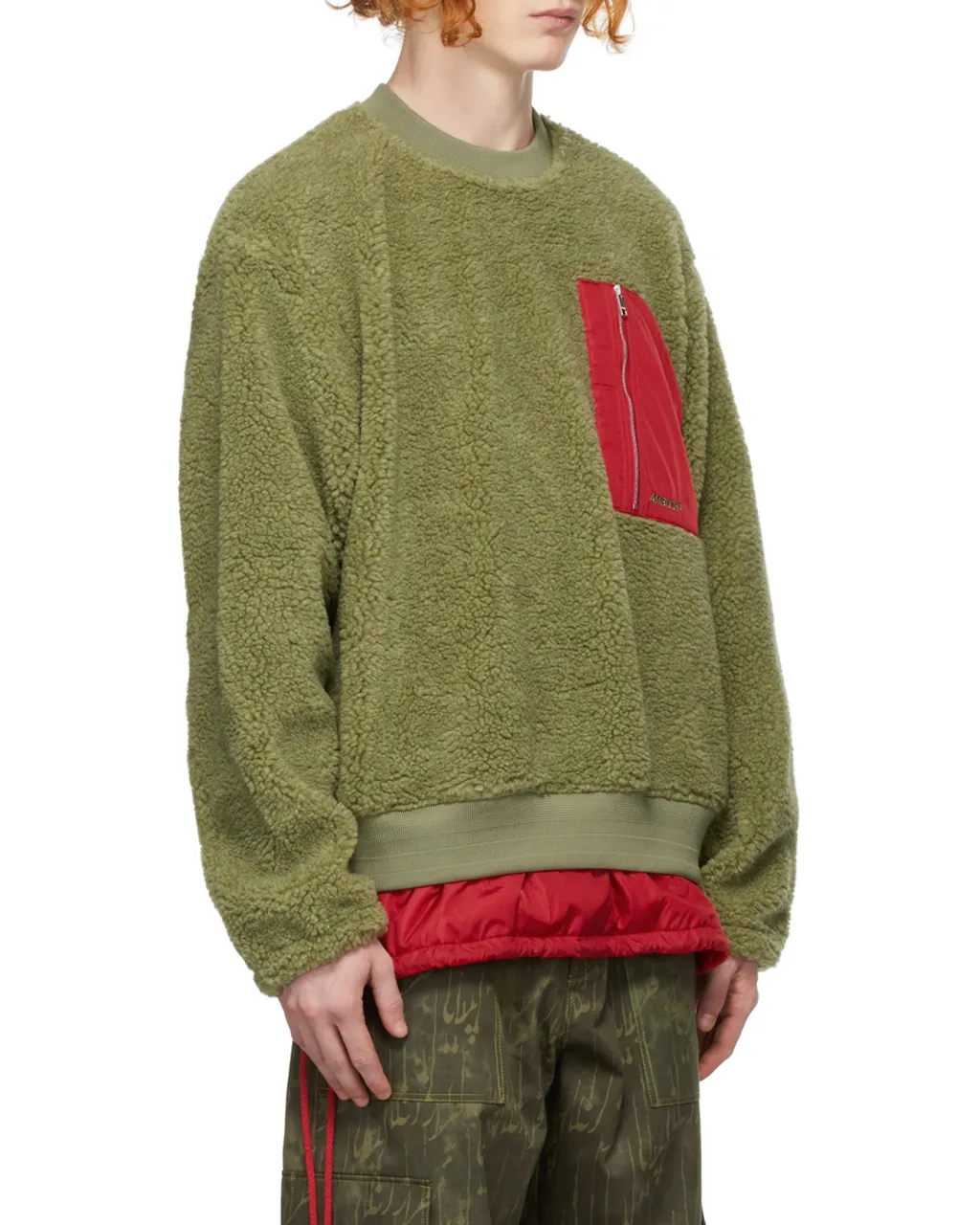 Logo Print Textured Sweater