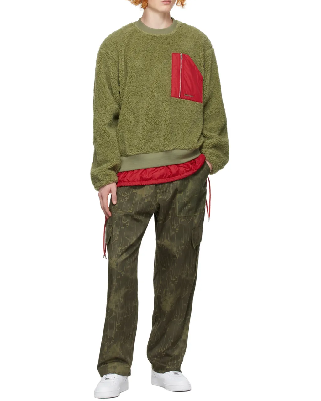 Logo Print Textured Sweater