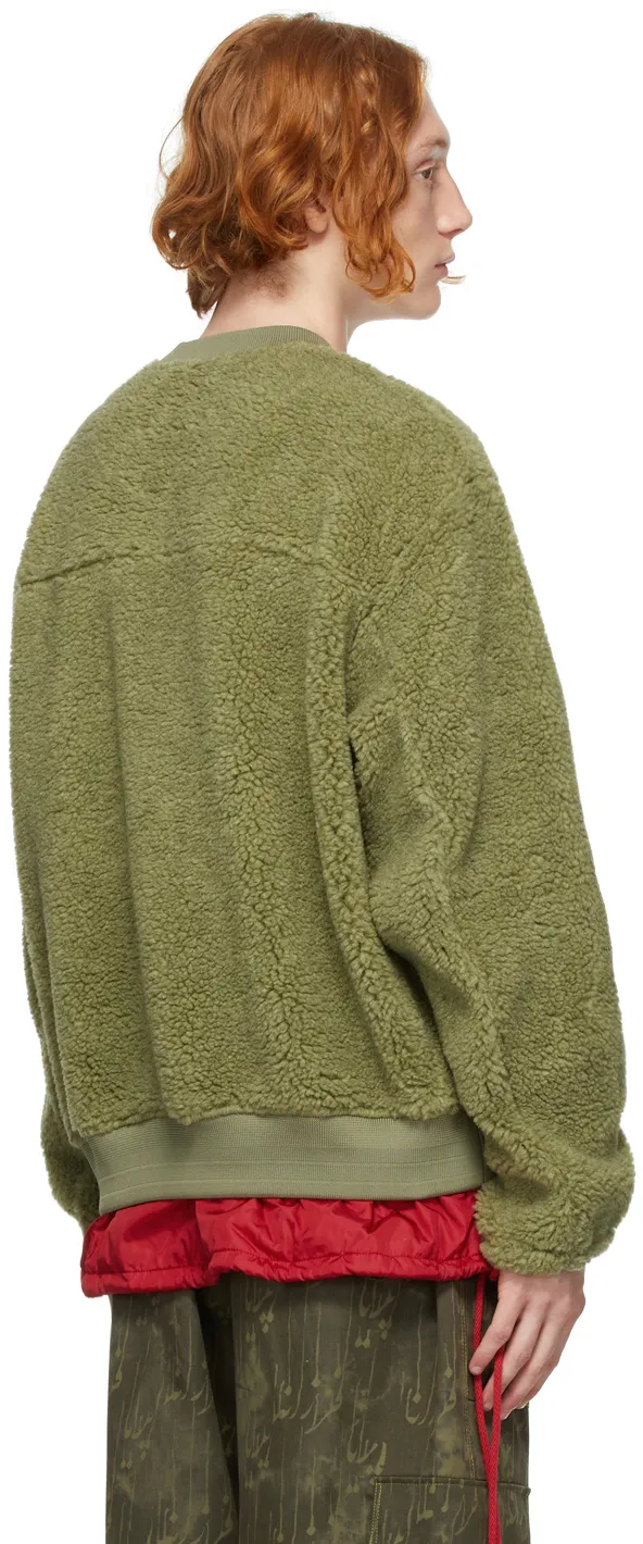 Logo Print Textured Sweater