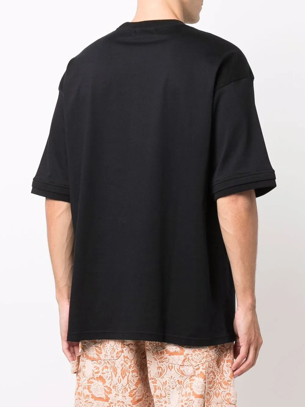 Chain Collar Detail Crewneck T-Shirt