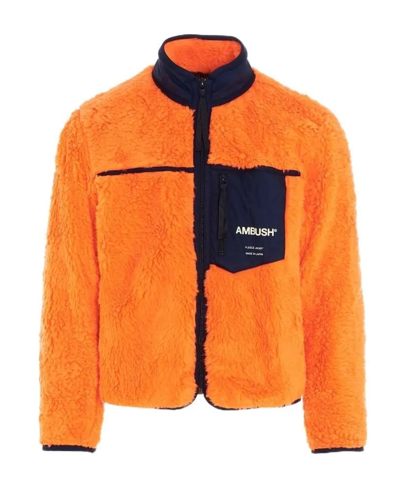 Logo Print Fleece Jacket