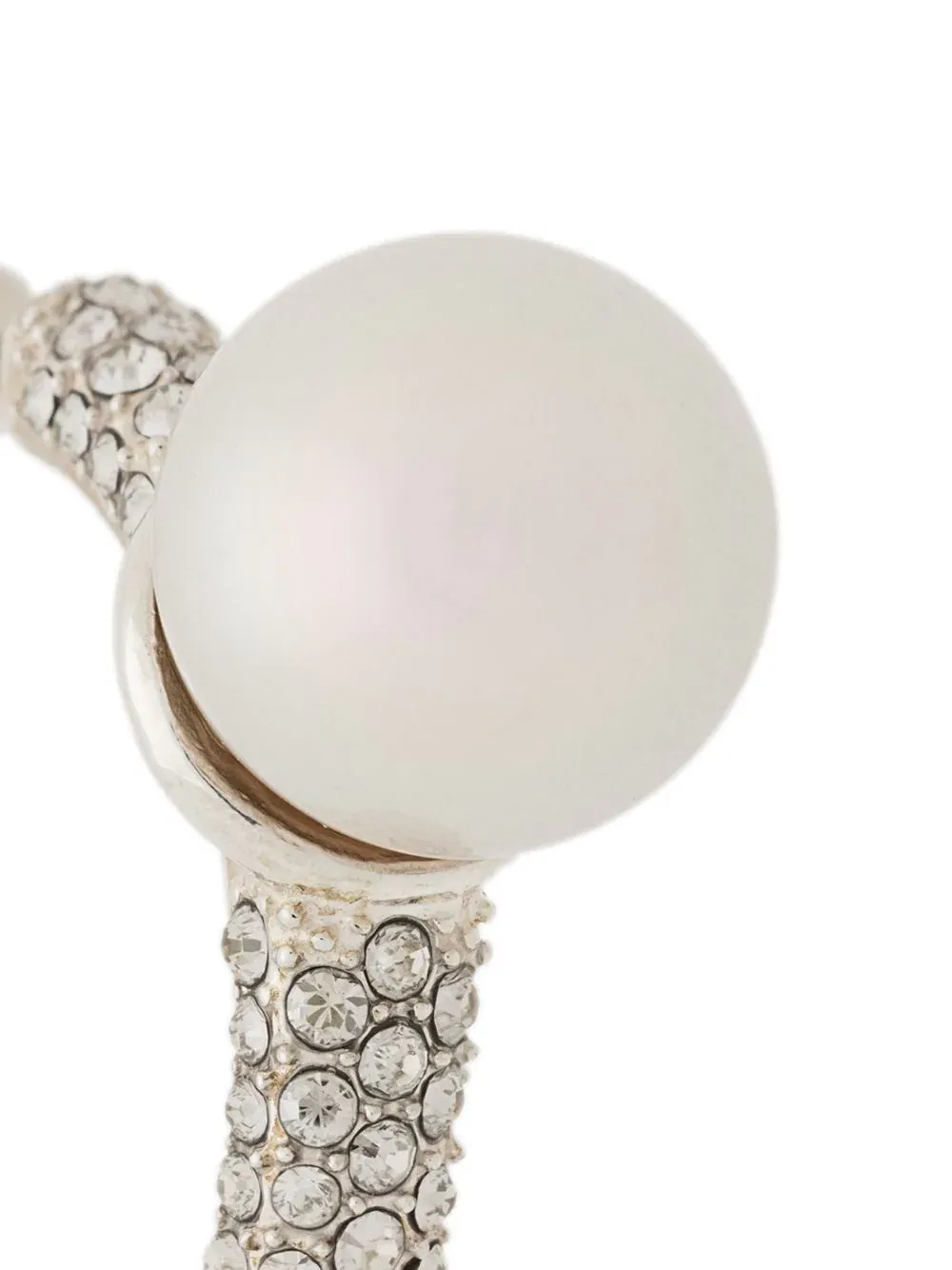 Pearl Crystal Ring Earrings
