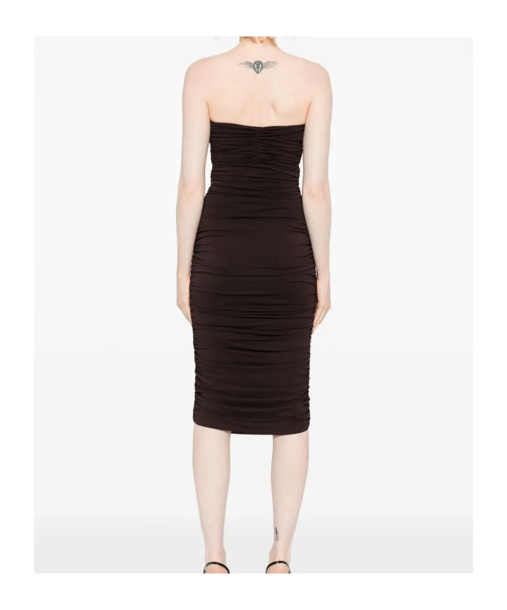 Embellished Strapless Midi Dress