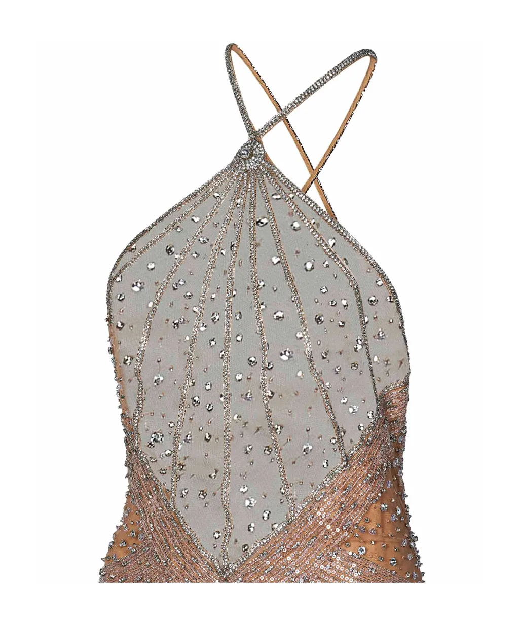 Crystal-Embellished Gown