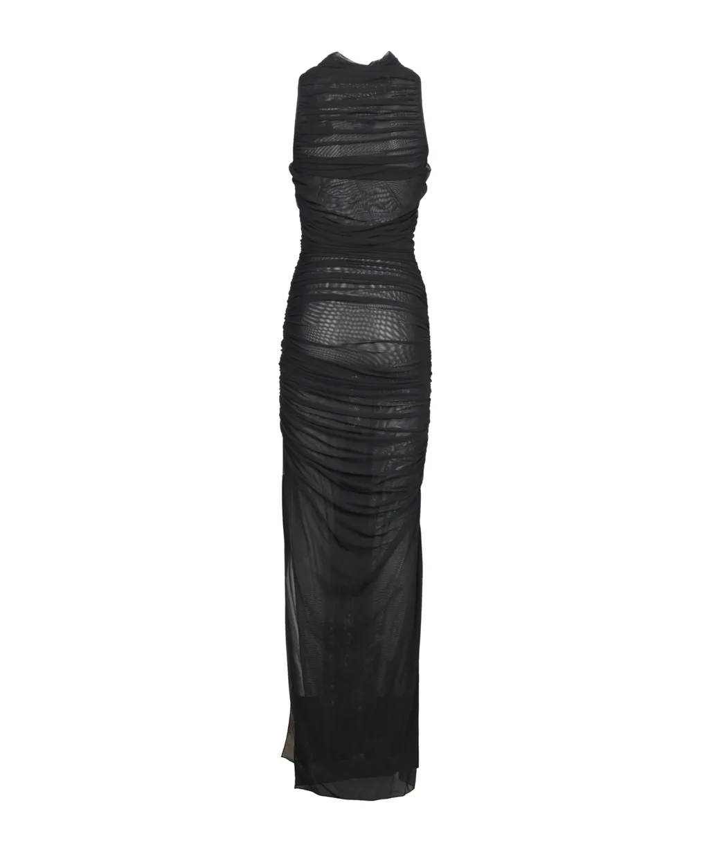 Mesh Wavy Detail Dress