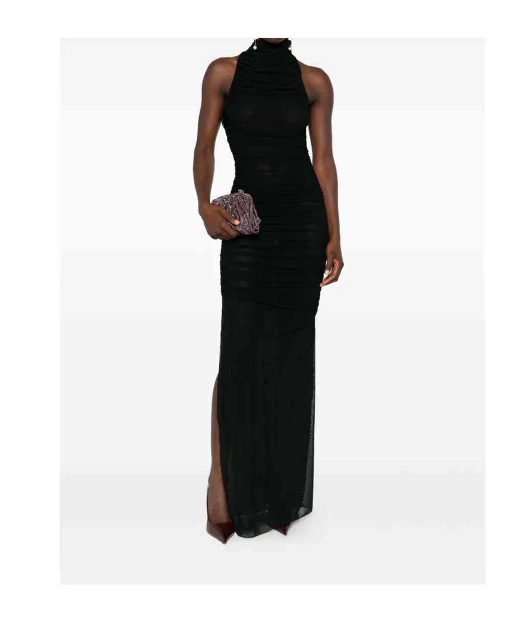 Mesh Wavy Detail Dress