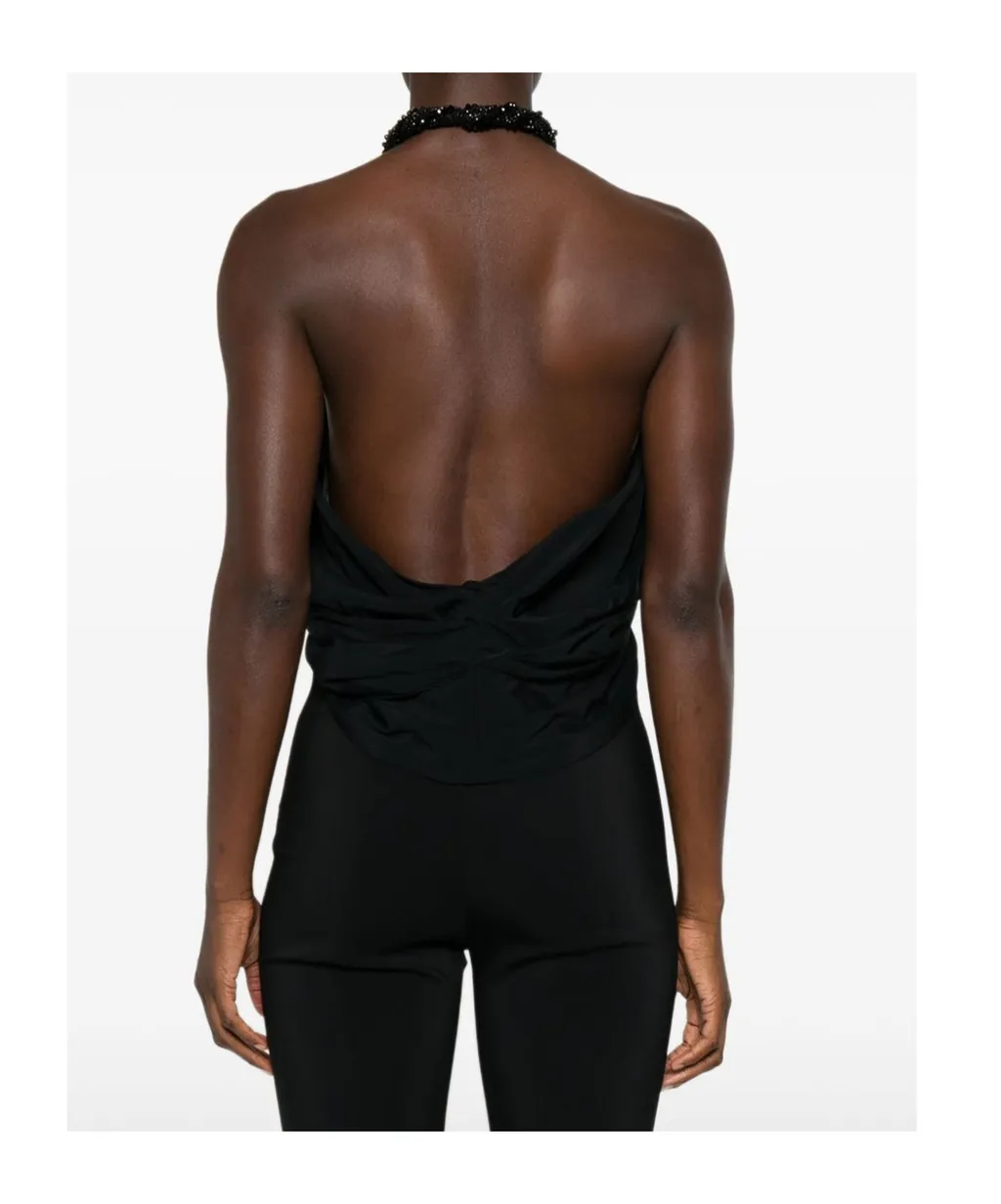 Beaded Halterneck Top