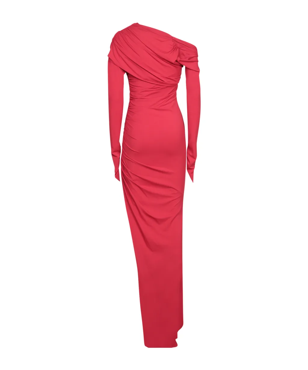Draped Asymmetric Dress