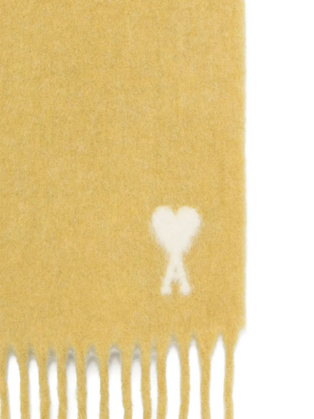 Logo Detailed Fringed-Hem Scarf