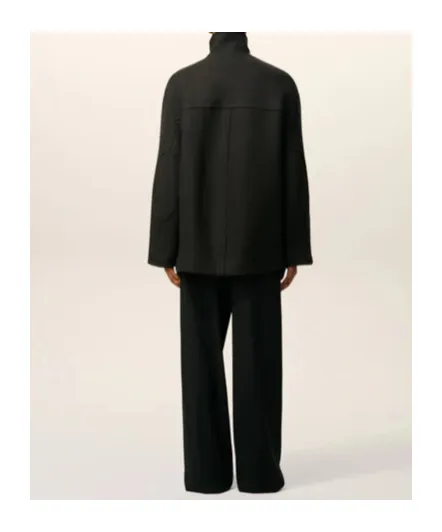 Oversized Gabardine Peacoat
