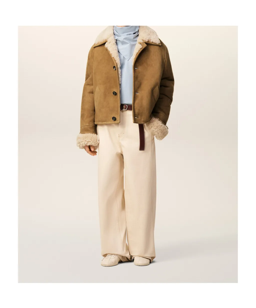 Shearling Buttoned Jacket