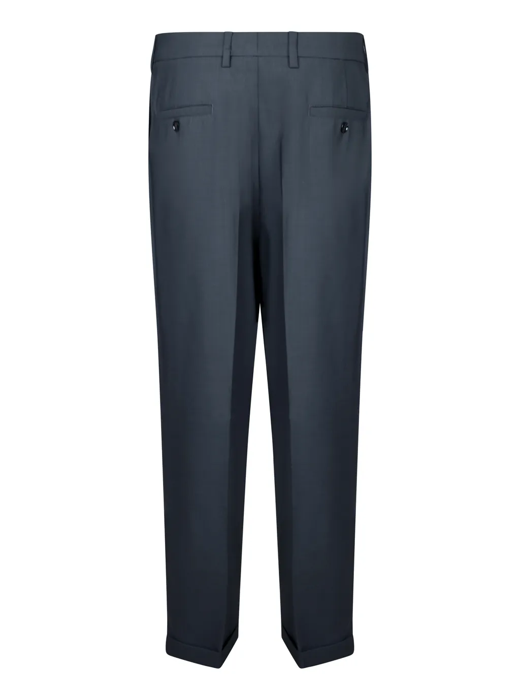 Pleated Cropped Leg Trousers