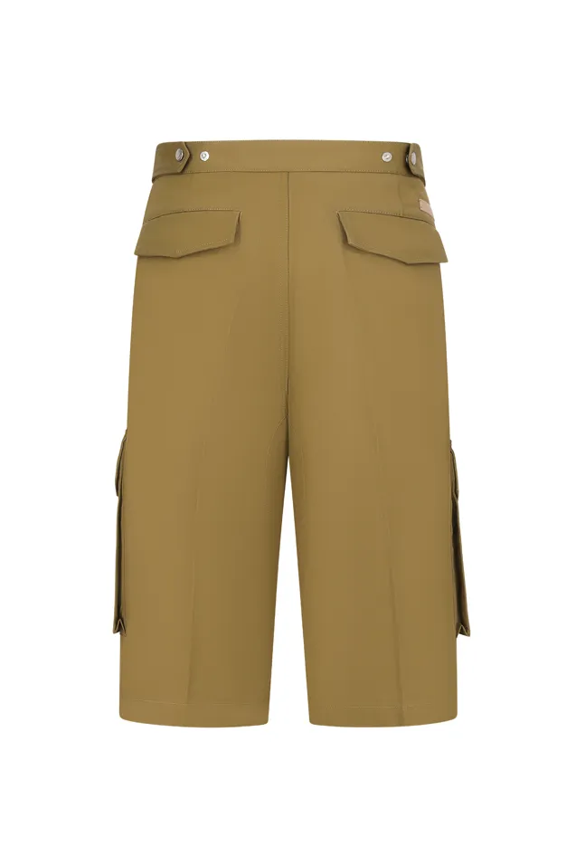 Wide-Leg Cargo Shorts