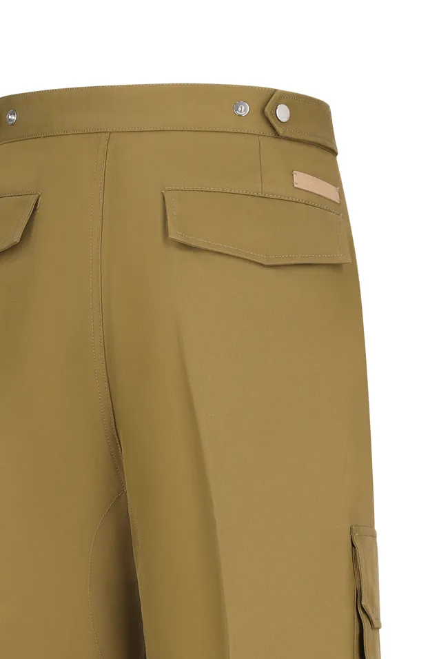 Wide-Leg Cargo Shorts