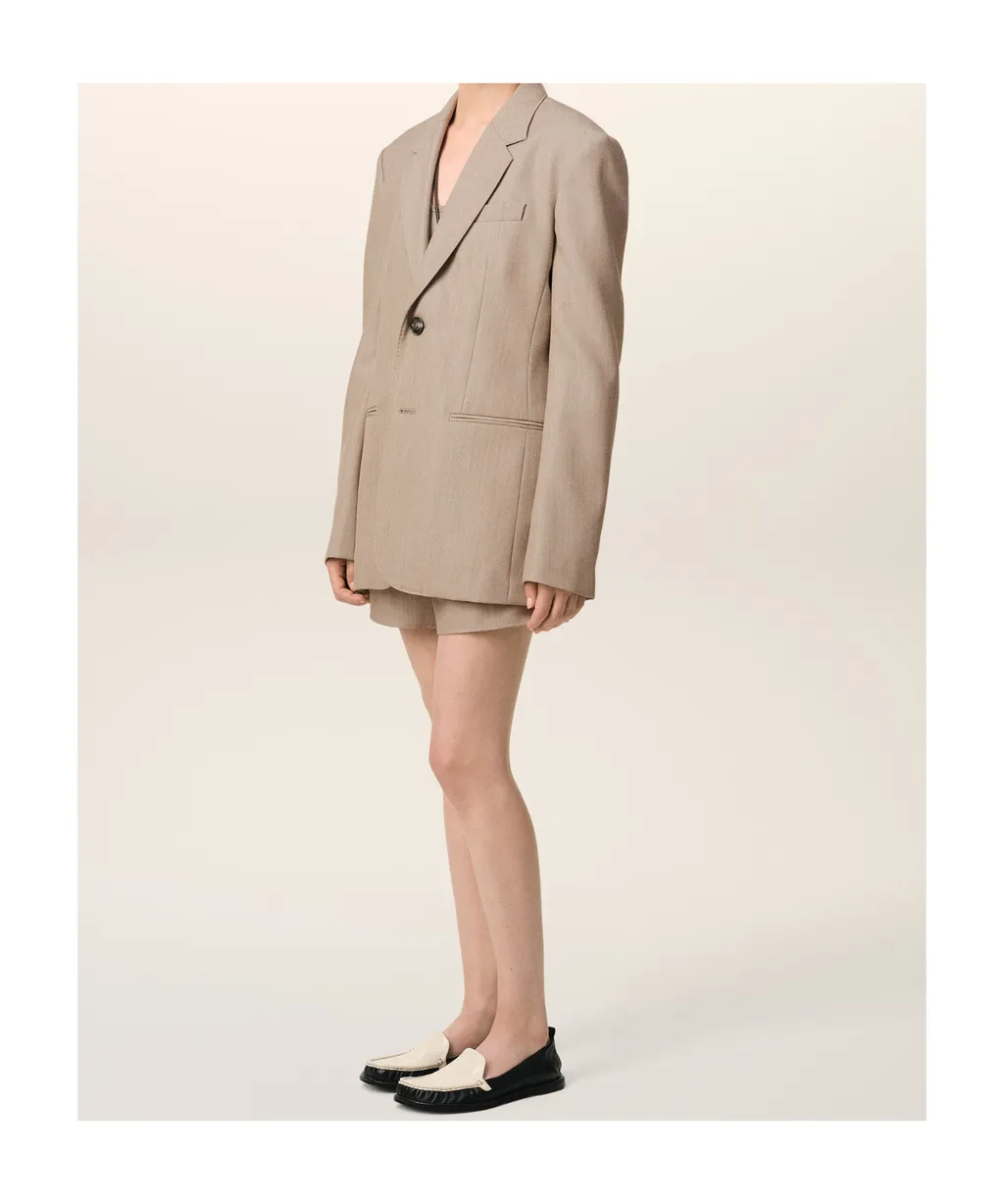 Single-Breasted Tailored Blazer