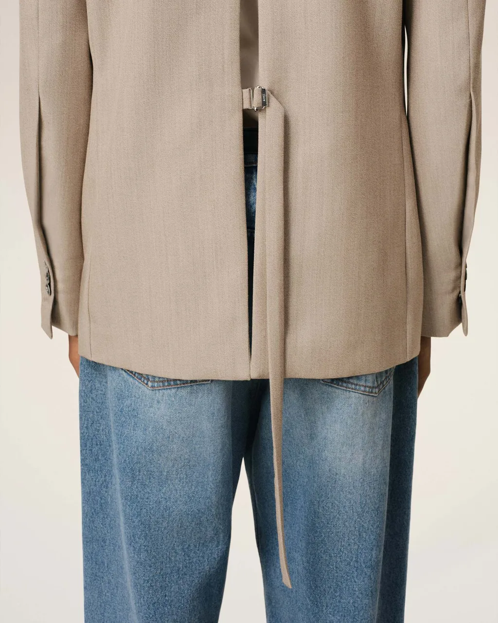 Back Slit Double Breasted Jacket