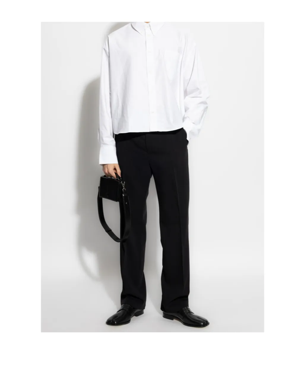 Straight Fit Gabardine Trousers