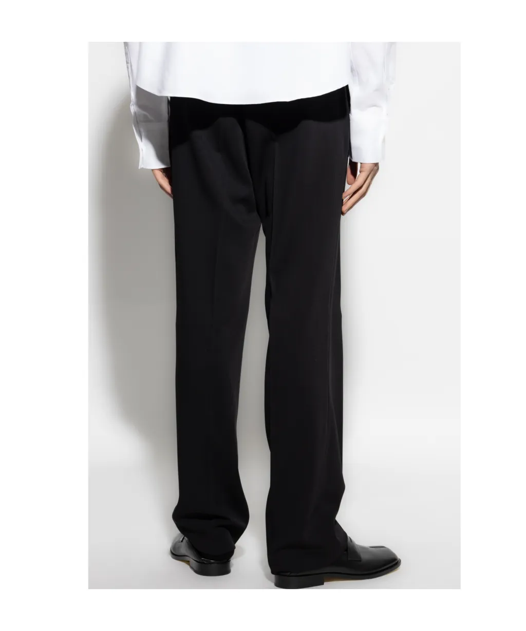 Straight Fit Gabardine Trousers