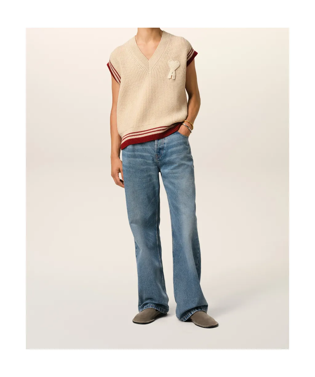 Ami De Coeur V-Neck Knitted Vest