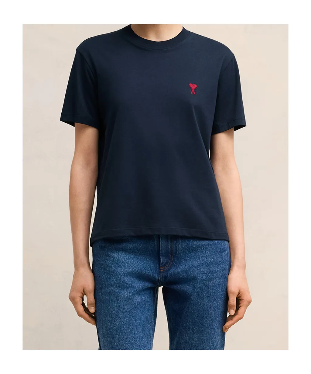 Ami De Coeur Logo-Embroidered Crewneck T-Shirt