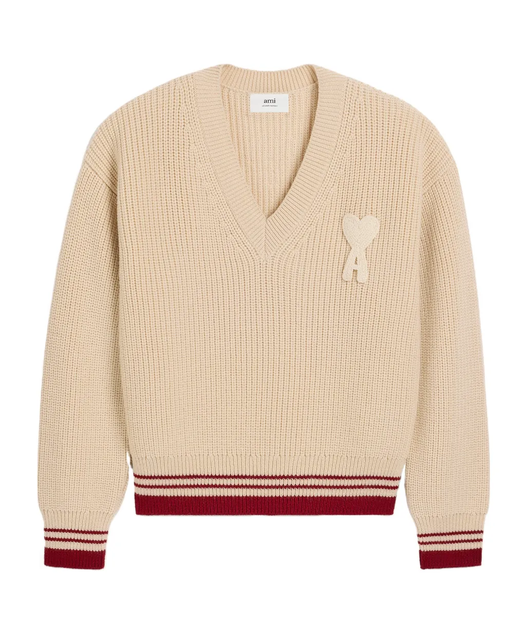 Ami De Coeur V-Neck Knitted Jumper