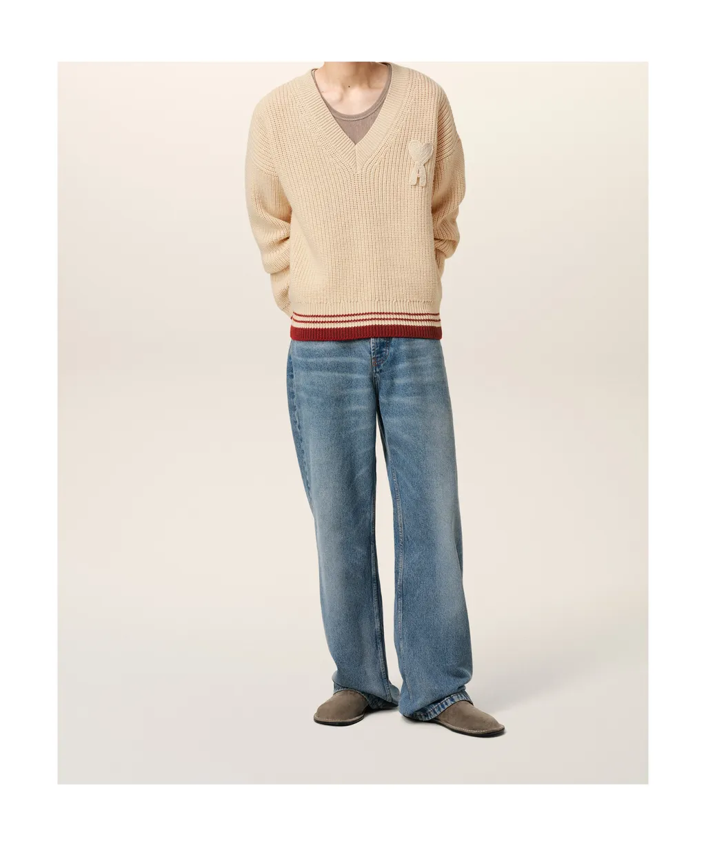 Ami De Coeur V-Neck Knitted Jumper