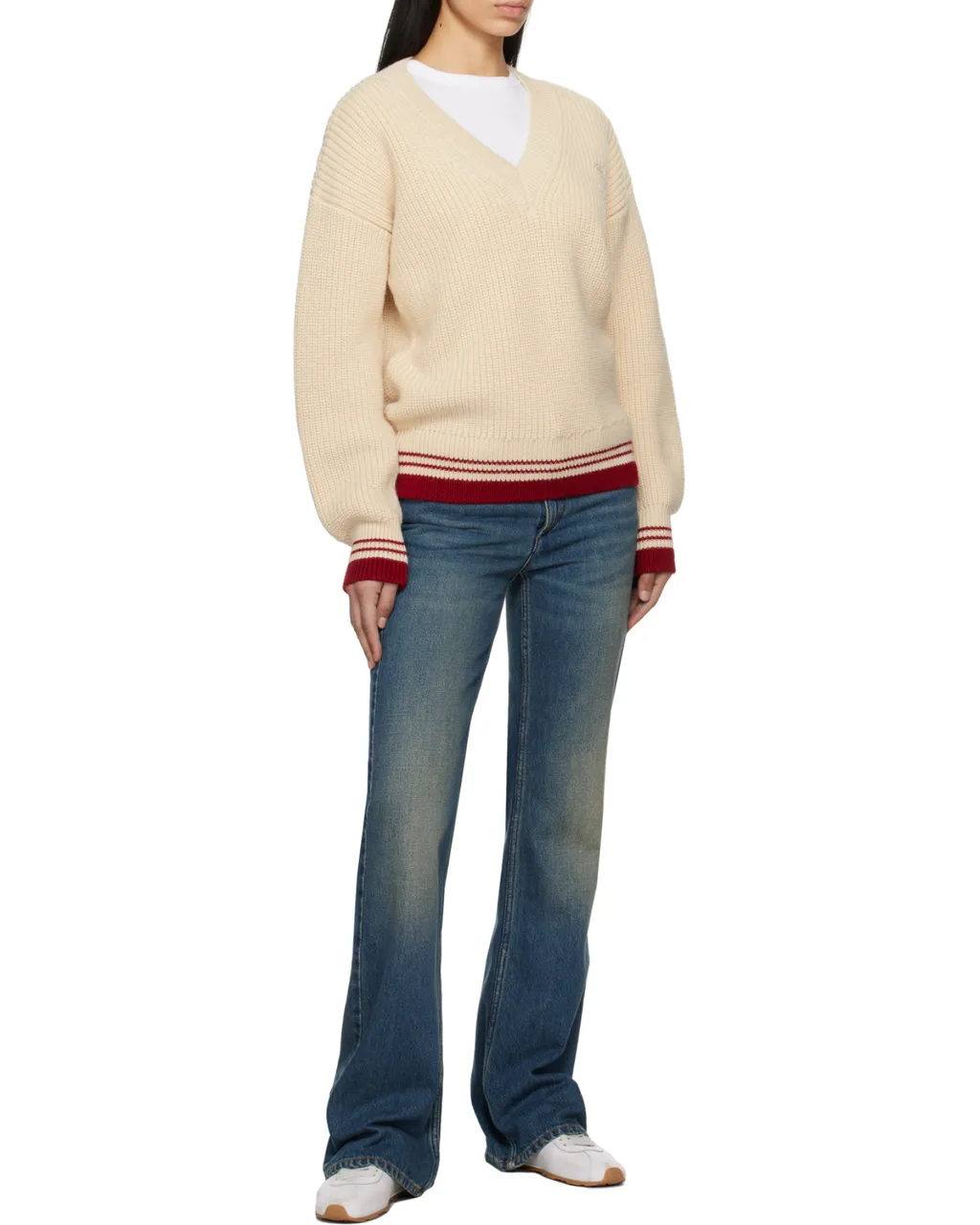 Ami De Coeur V-Neck Knitted Jumper