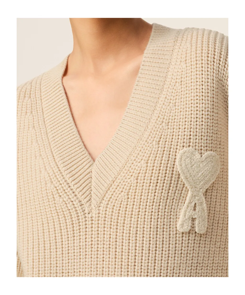 Ami De Coeur V-Neck Knitted Jumper