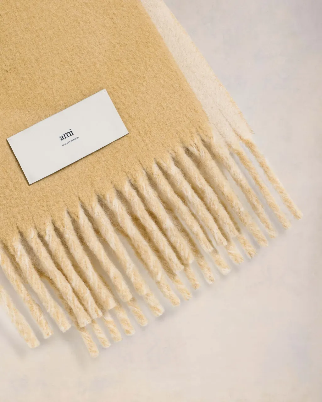 Logo Tag Fringed Scarf