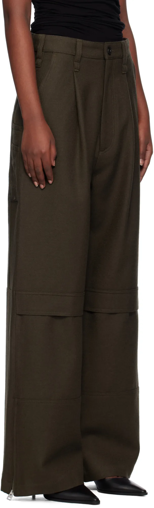Gabardine Cargo Trousers