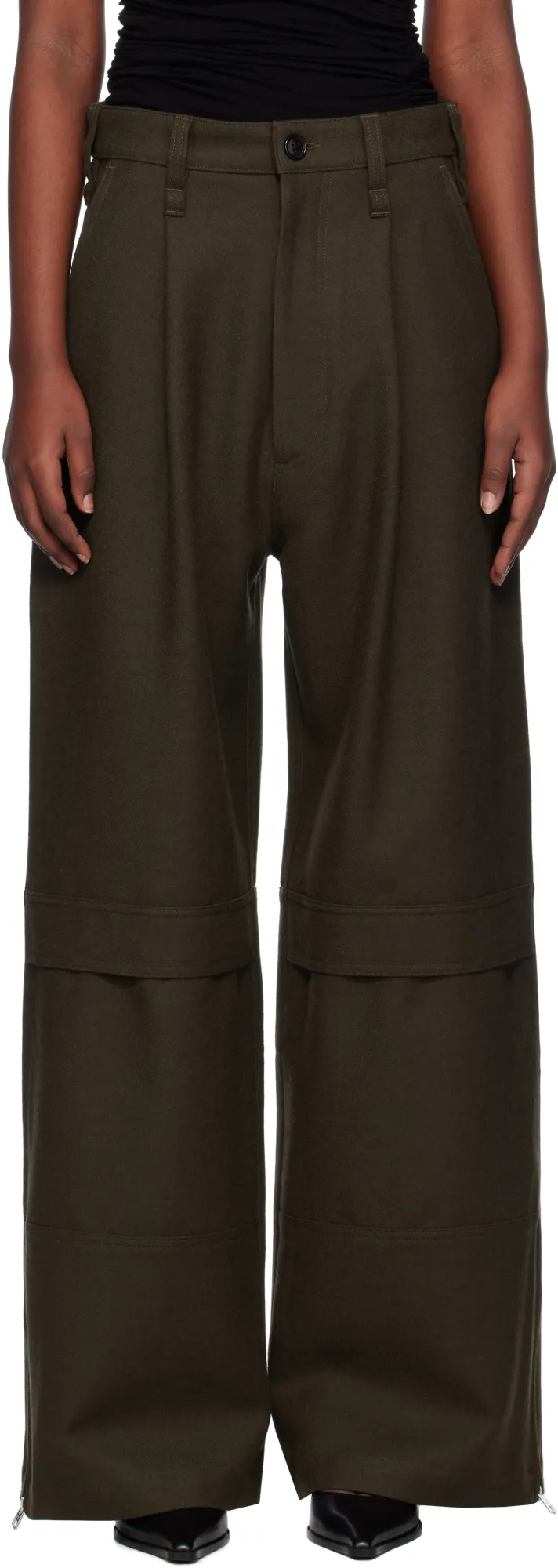 Gabardine Cargo Trousers