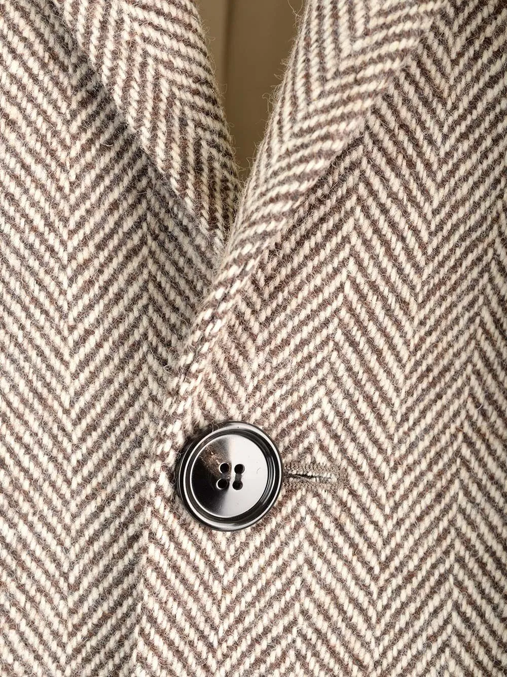 Herringbone Button-Up Coat