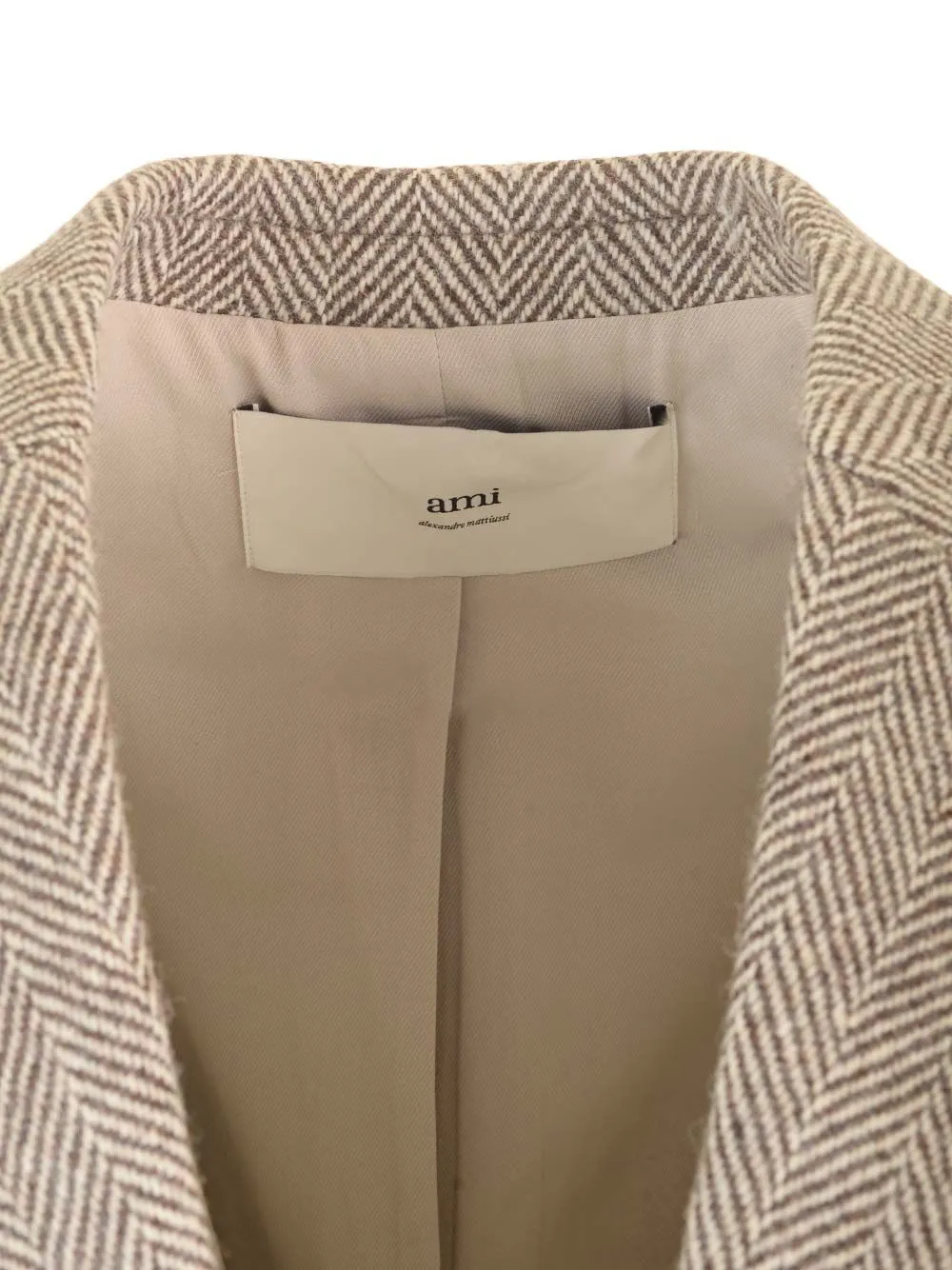 Herringbone Button-Up Coat