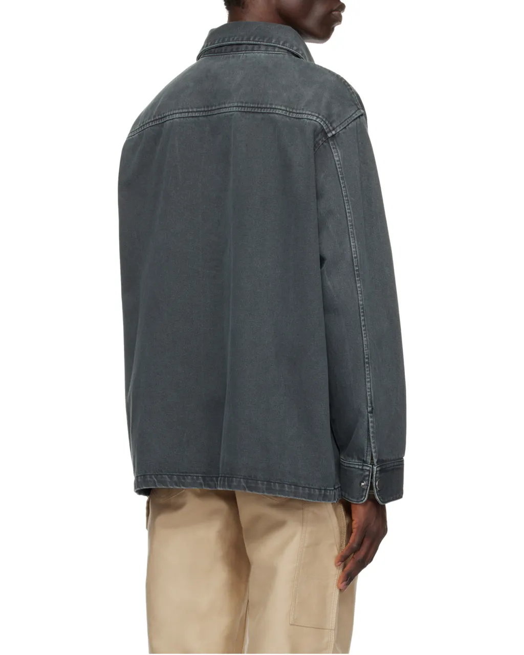 Long-Sleeved Button-Up Jacket